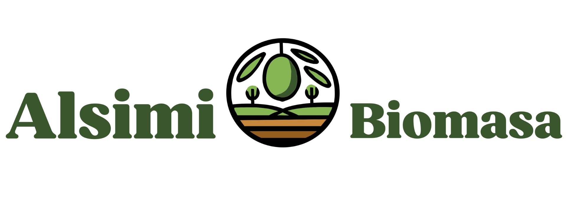 Logotipo de Alsimi Biomasa con diseño verde simbolizando energía sostenible