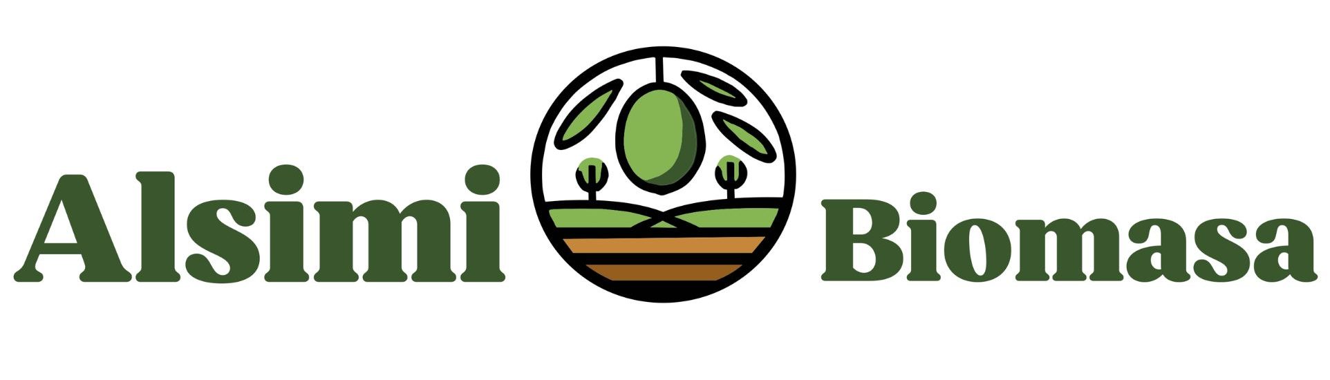Logotipo de Alsimi Biomasa con diseño de energía renovable